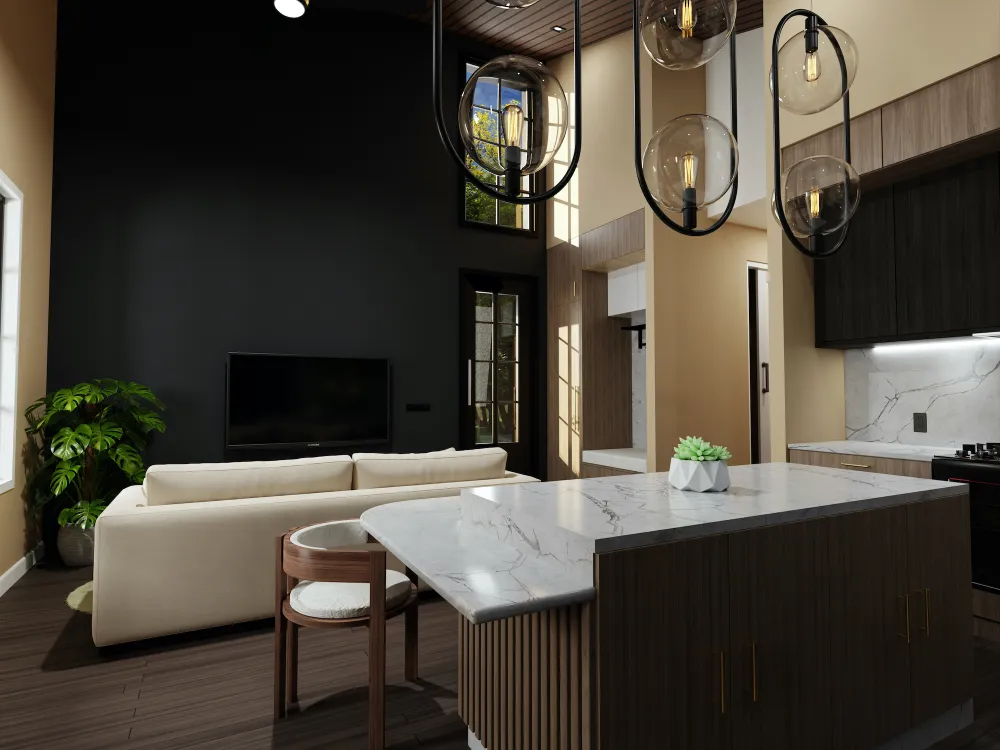 1100sf Dark Interior Scheme 4